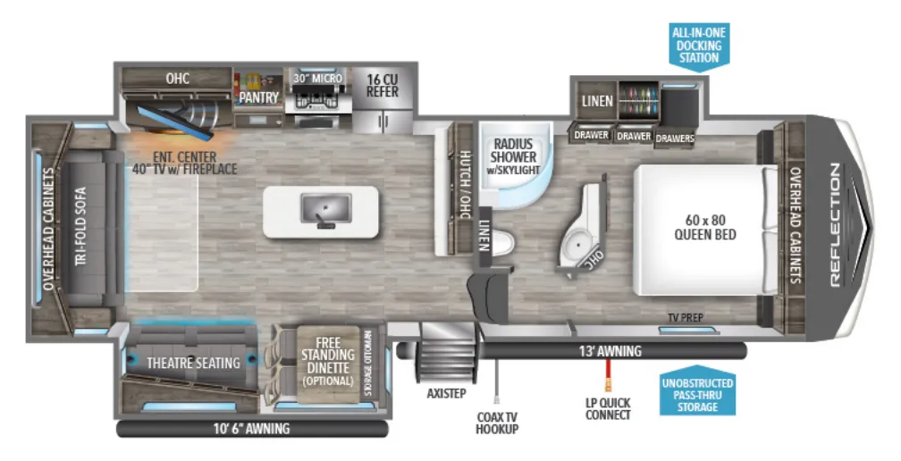 Grand Design Reflection 303RLS floor plan