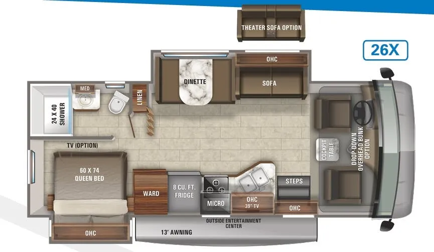 Jayco Alante 26X floor plan