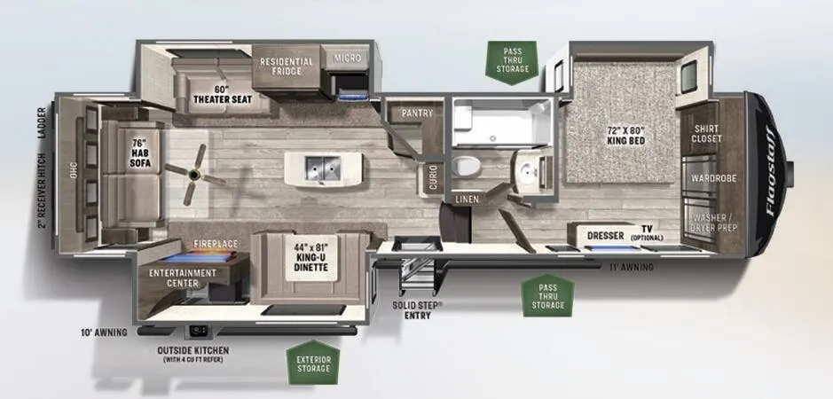 2021 Forest River Flagstaff Classic 8529CSB — Floor plan