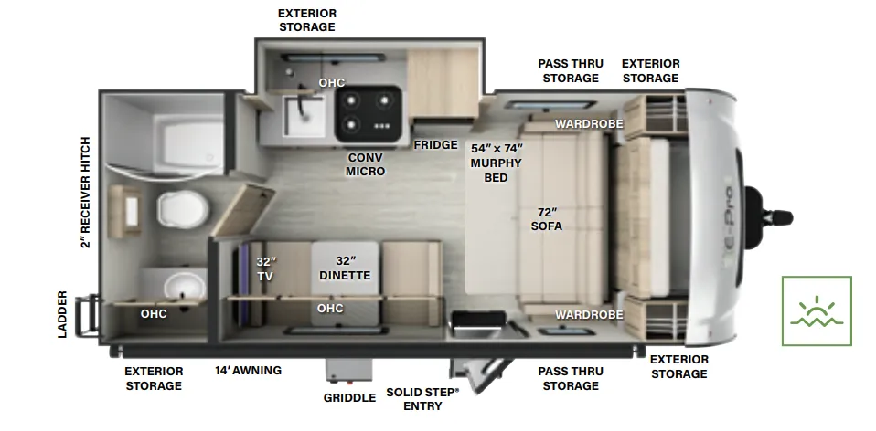 Forest River Flagstaff E-Pro E19FDS floor plan