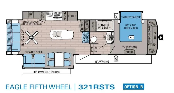 2018 Jayco Eagle 321RSTS - Floor plan