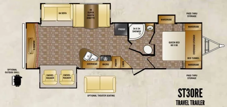 CrossRoads Sunset Trail Reserve ST30RE floor plan