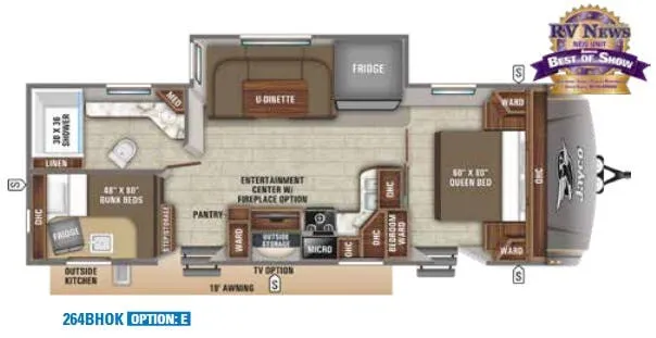 Jayco Eagle HT 264BHOK floor plan