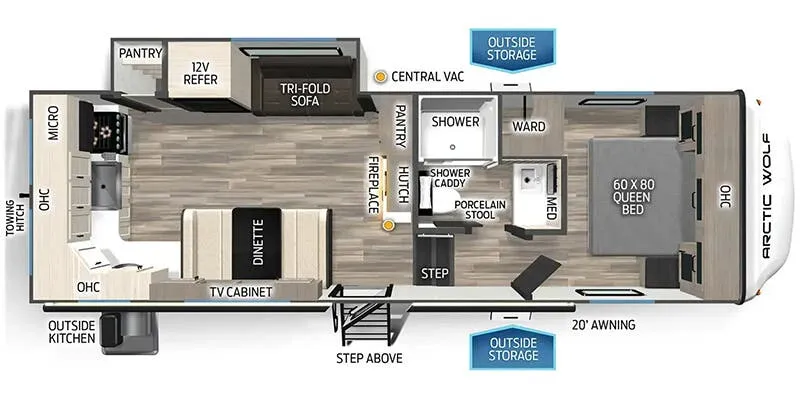 Forest River Cherokee Arctic Wolf 23MLE floor plan