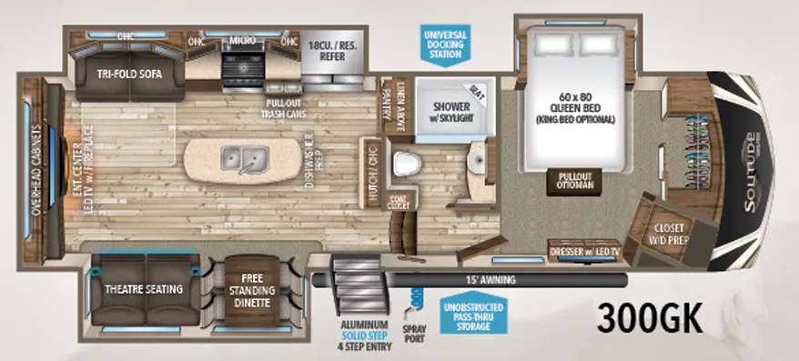 Grand Design Solitude 300GK-R floor plan