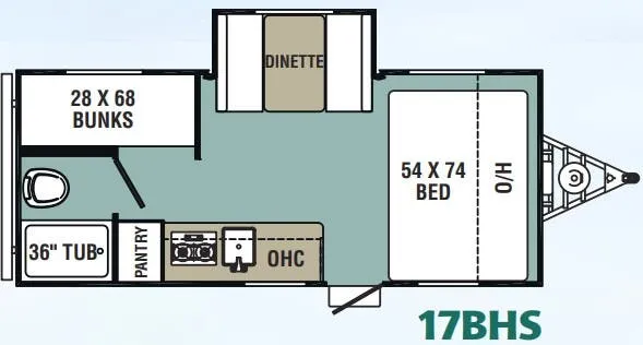 Forest River Viking 17BHS floor plan