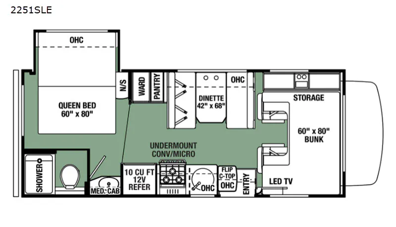 2020 Forest River Forester LE 2251SLE — Floor plan