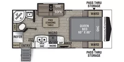 2020 Coachmen Freedom Express Ultra Lite 192RBS floor plan