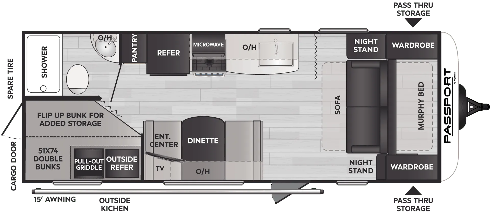 Keystone Passport SL 219BHWE floor plan