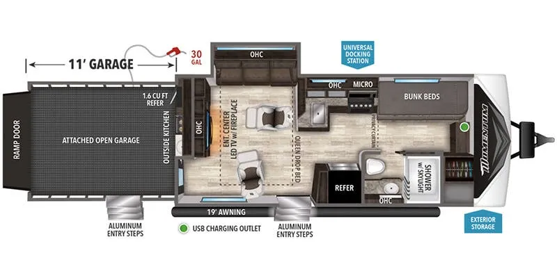 Grand Design Momentum G-Class 29GO floor plan