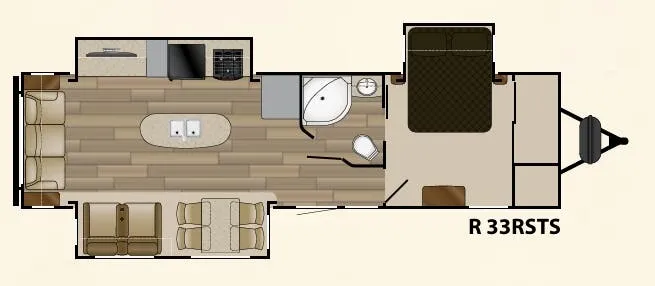 Cruiser RV Radiance Touring 33RSTS floor plan