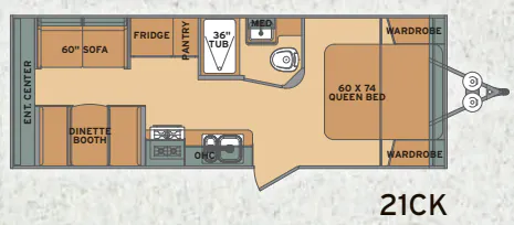 Shasta Oasis 21CK floor plan
