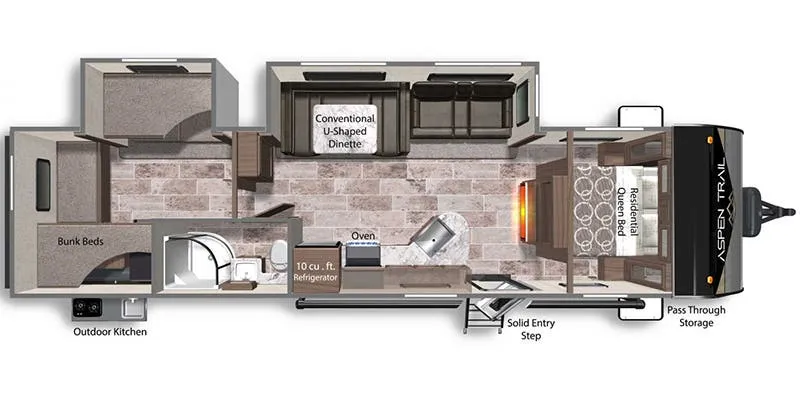 2023 Dutchmen Aspen Trail 3120BHS floor plan