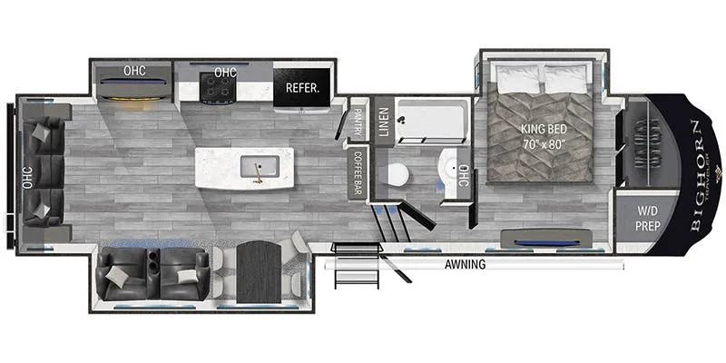 Heartland Bighorn Traveler BHTR 32 RS floor plan