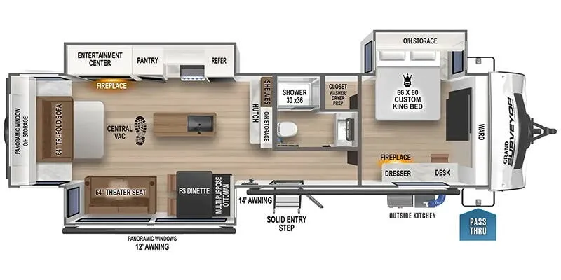 Forest River Grand Surveyor 305RBLS floor plan