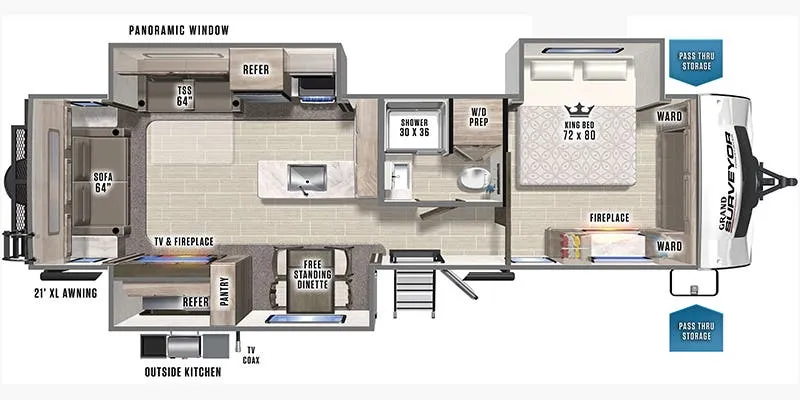 Forest River Grand Surveyor 302RLOK floor plan