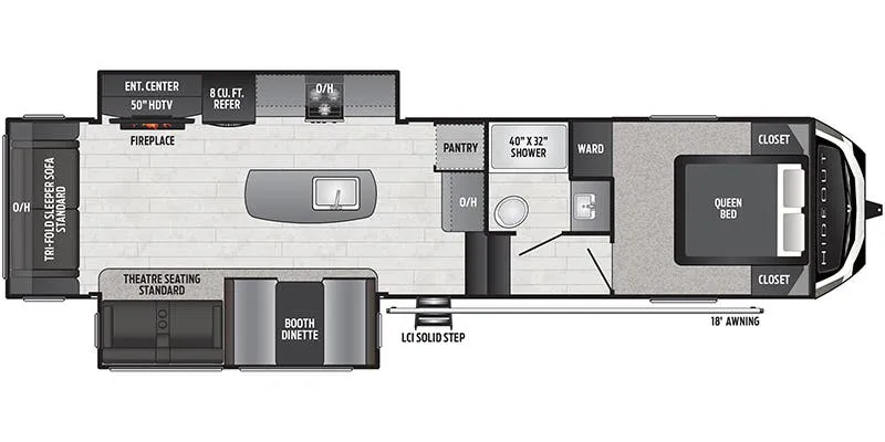 2021 Keystone Hideout 300RLDS - Floor plan