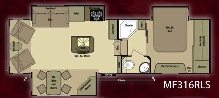 Highland Ridge Mesa Ridge MF316RLS floor plan