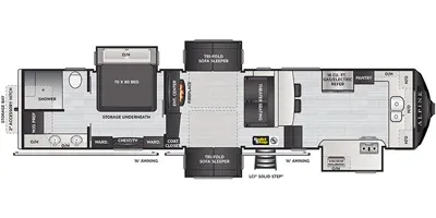 2021 Keystone Alpine 3790FK - Floor plan