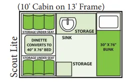 Aliner Scout-Lite Base floor plan