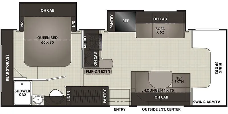 2022 Coachmen Cross Trail XL 26XG - Floor plan