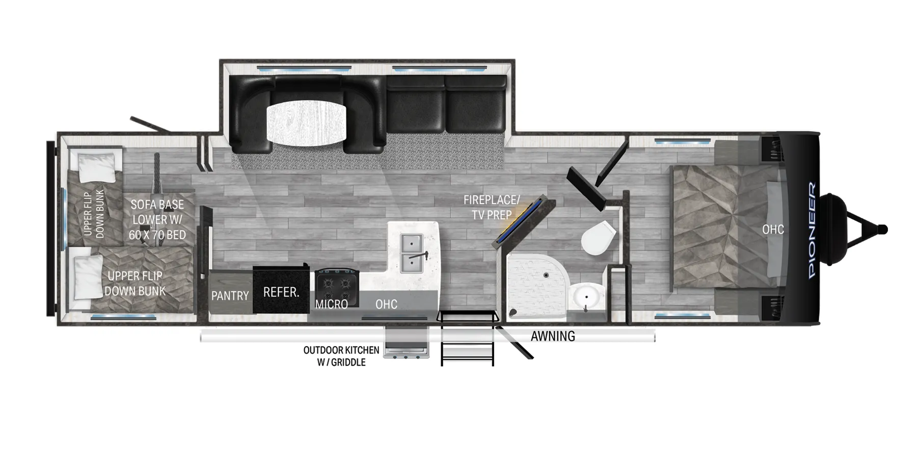 Heartland Pioneer BH322 floor plan
