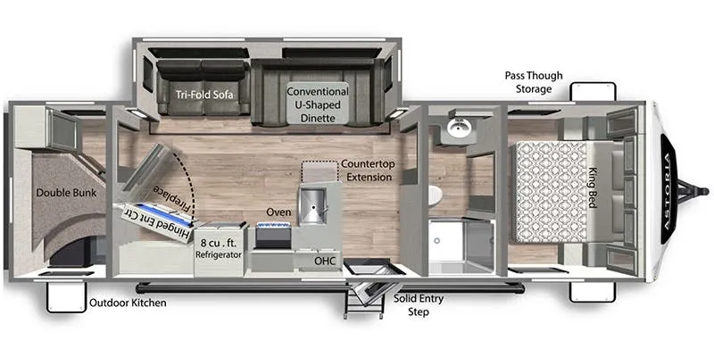 2022 Dutchmen Astoria 2903BH floor plan