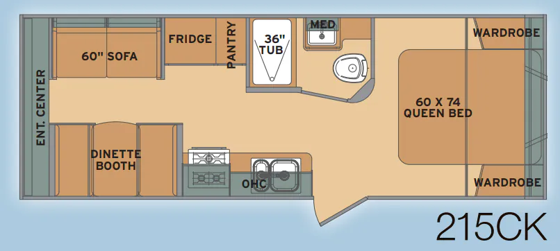 Shasta Flyte 215CK floor plan