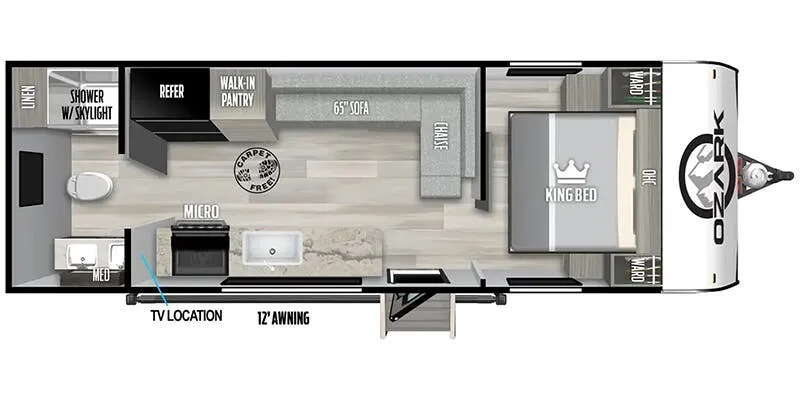 2026 Forest River Ozark 2300RBLE floor plan