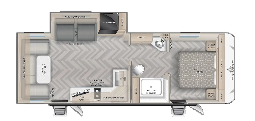 2025 Ember RV E-Series 25RUD floor plan