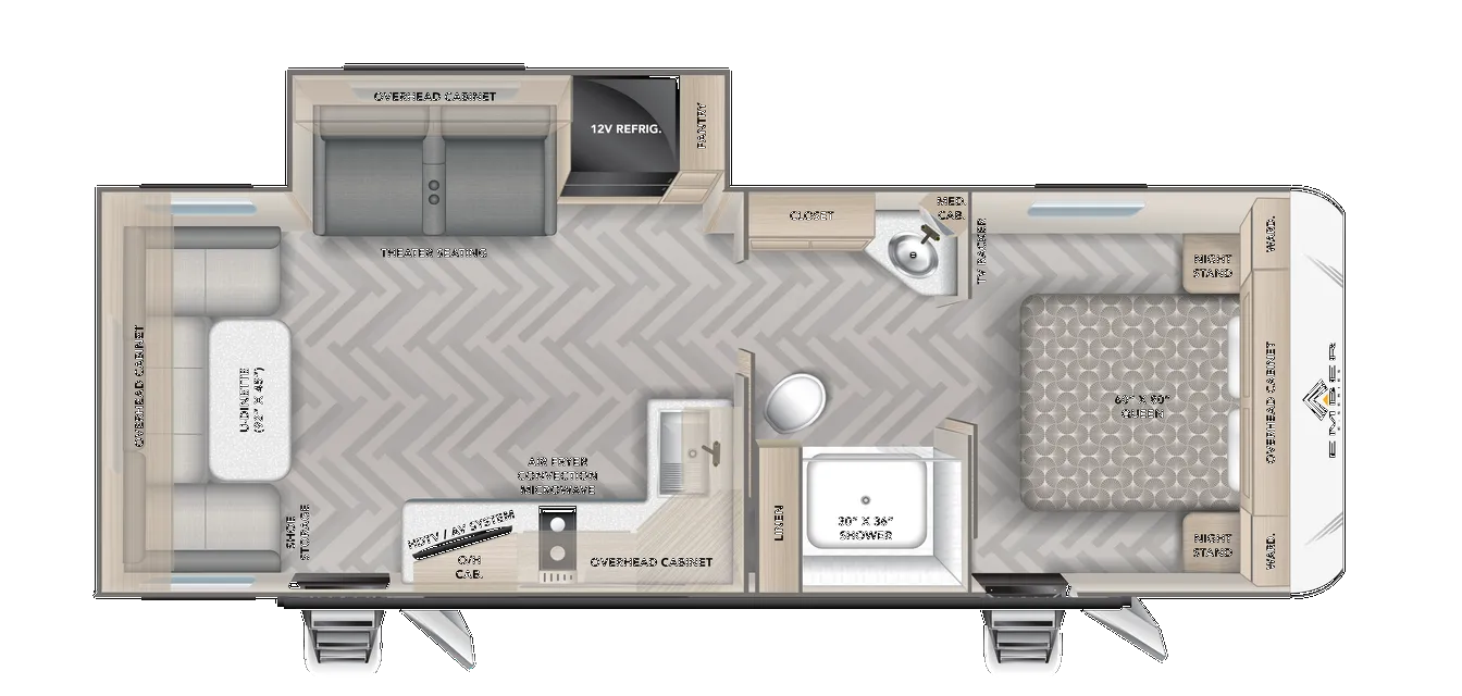Ember RV E-Series 25RUD floor plan