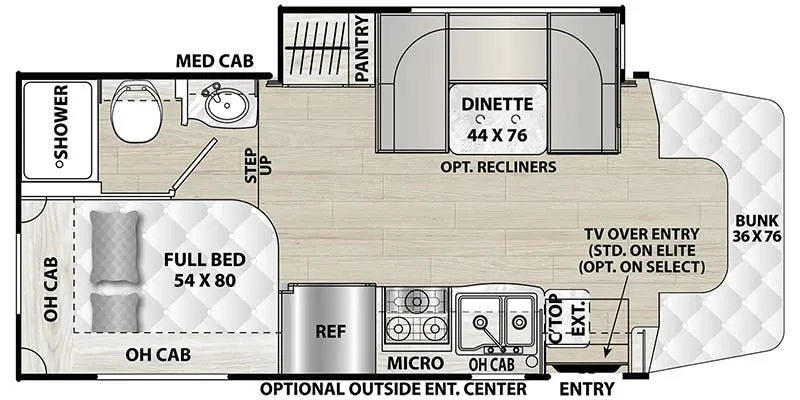 Coachmen Prism Elite 24CBE floor plan