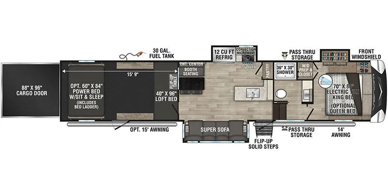 K-Z Venom V-Series V3916TK floor plan