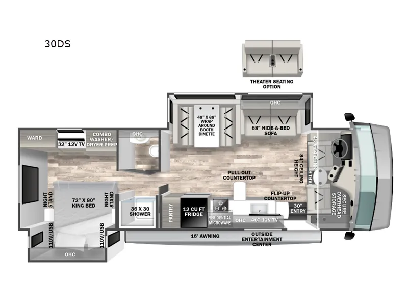 2023 Forest River FR3 30DS - Floor plan