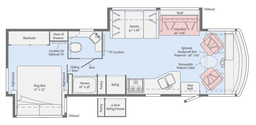 Winnebago Vista 32YE floor plan