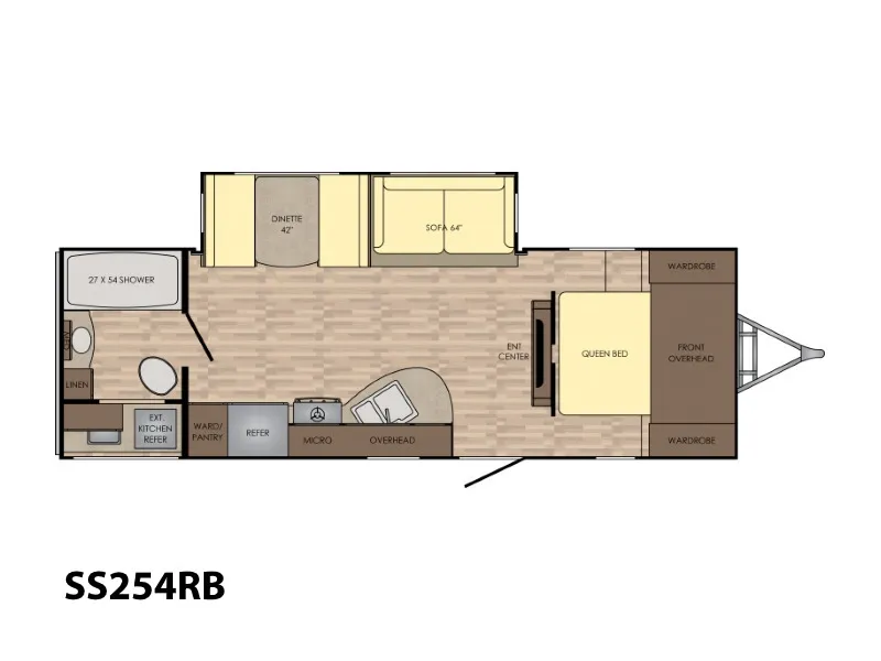 2018 Crossroads RV Sunset Trail Super Lite 254RB - Floor plan