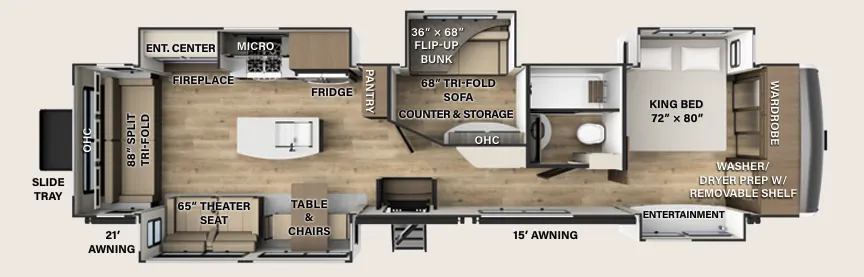 Palomino River Ranch 392MB floor plan