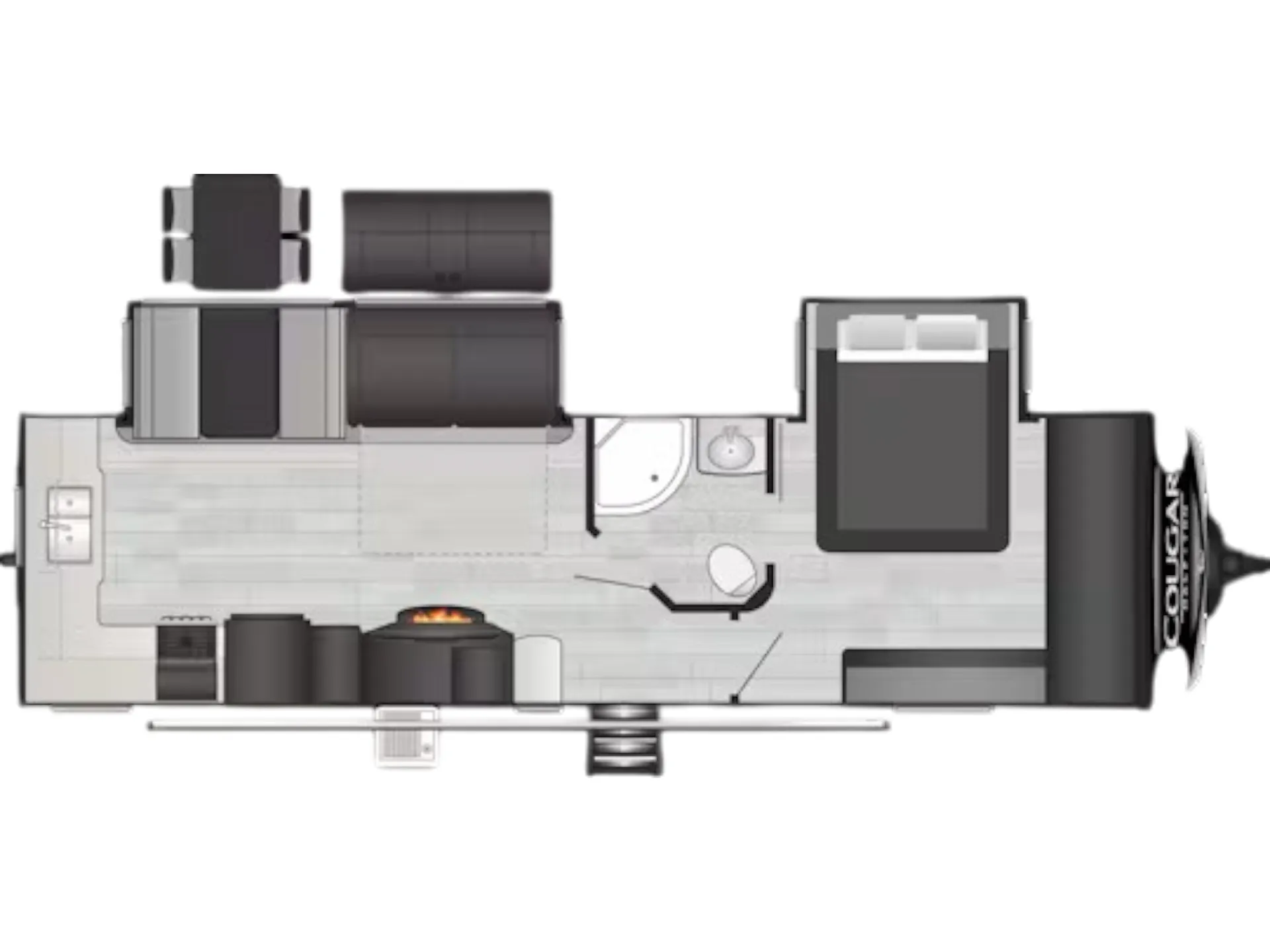 Keystone Cougar Half-Ton 30RKDWE floor plan
