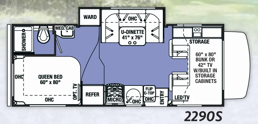 Forest River Sunseeker 2290S floor plan