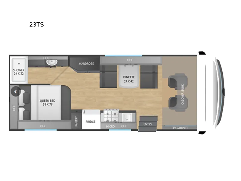 2027 NeXus RV Triumph Sport 23TS floor plan