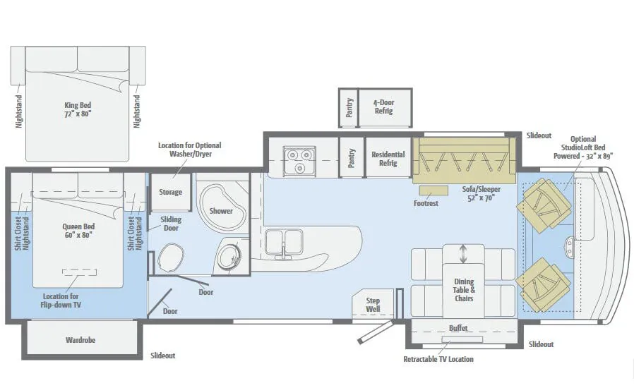 Winnebago Vista 36Y floor plan