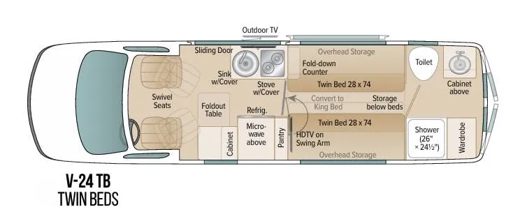 Coach House Arriva 24 TB floor plan