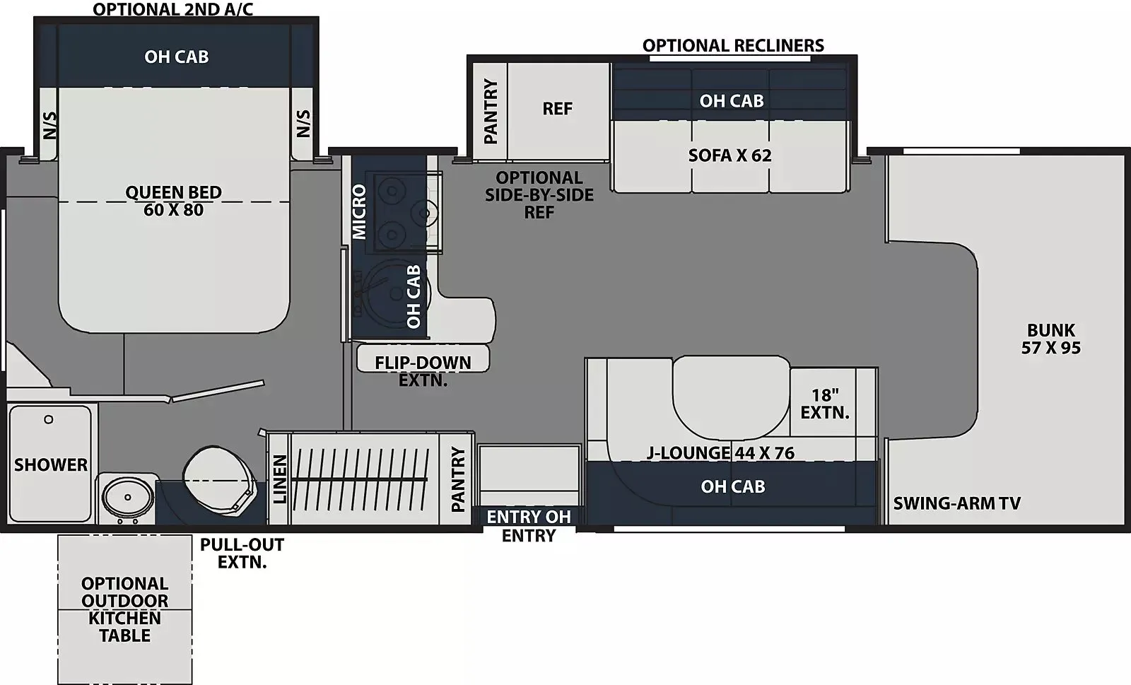 2023 Coachmen Leprechaun 260DS - Ford 450 - Floor plan