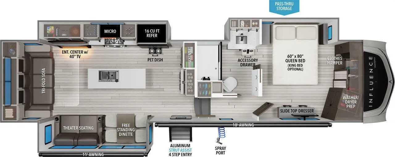 2025 Grand Design Influence 3503GK - Floor plan