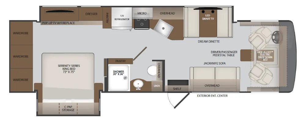 Holiday Rambler Invicta 32RW floor plan