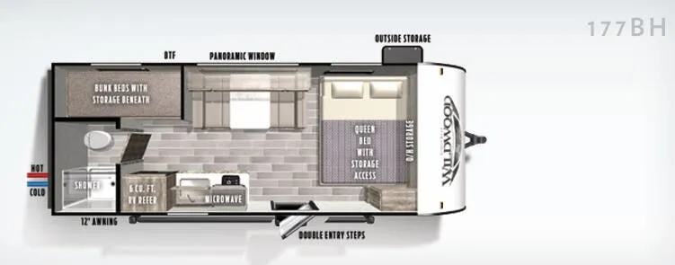 Forest River Wildwood FSX 177BH floor plan