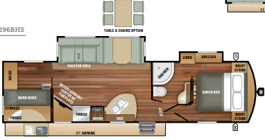 Starcraft Telluride 296BHS floor plan