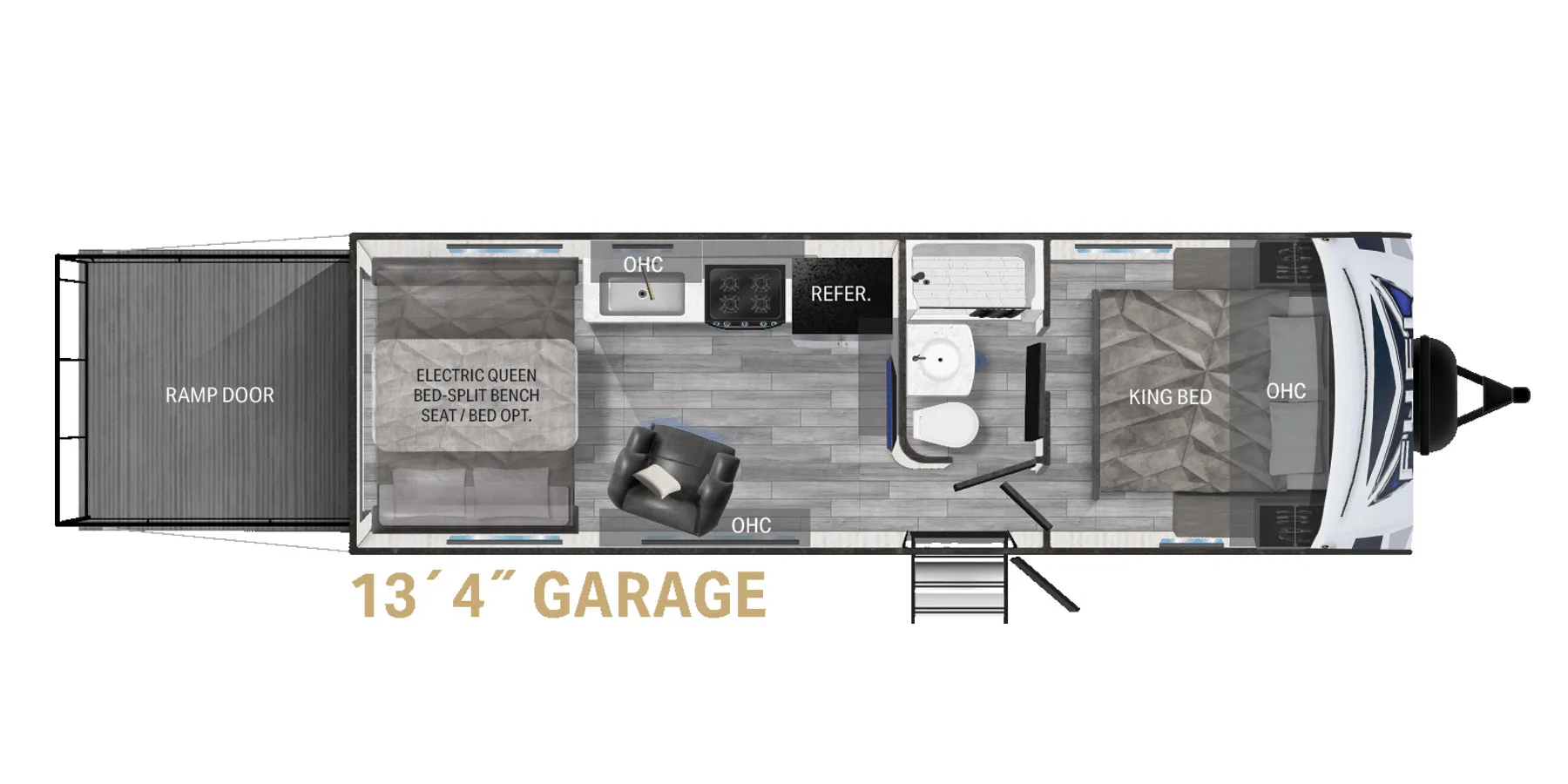 Heartland Fuel Travel Trailer F-250 floor plan