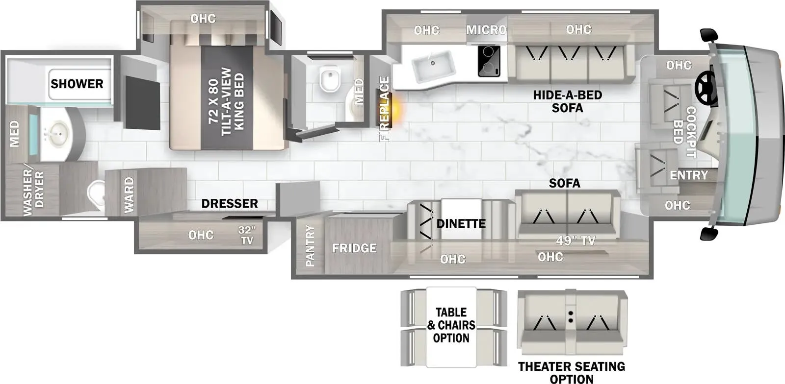 Forest River Berkshire XL 40D floor plan