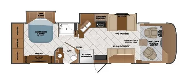 Fleetwood Pace Arrow 33D floor plan